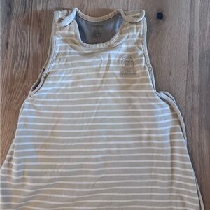 Woolino Beige and White Striped Baby Sleep Sack